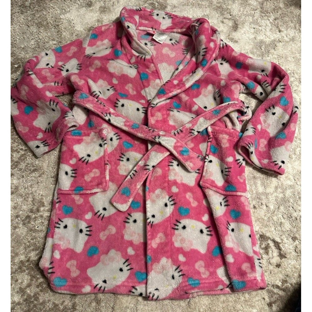 Hello Kitty Pink Polyester Bath Robe Tie 8/10 Girls C14